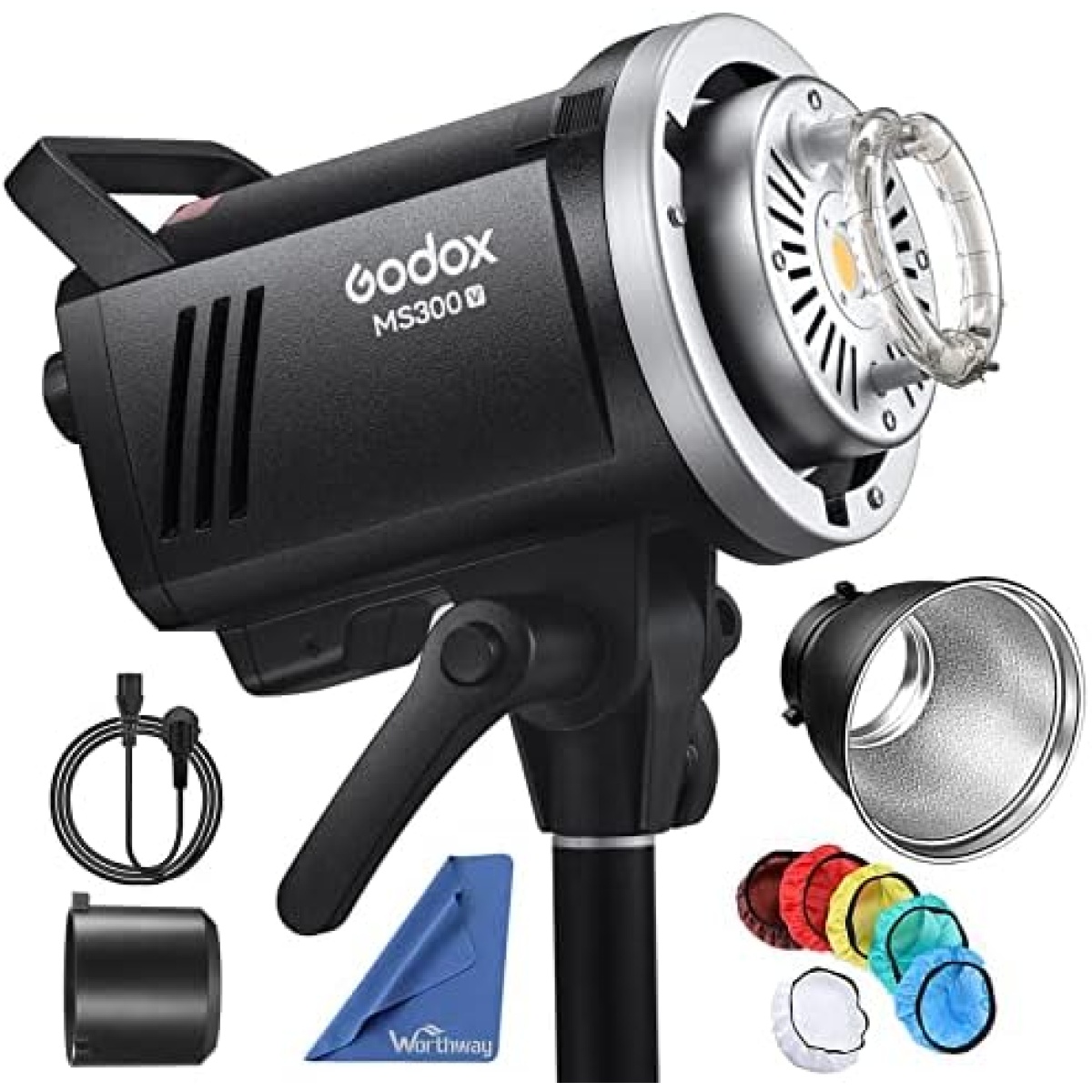 Godox MS300V MS300-V Compact Studio Strobe Flash Light – 300W, GN58 0.1-1.8S