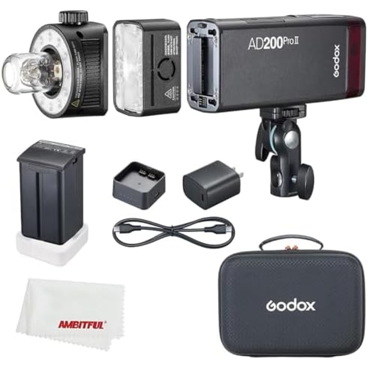 Godox AD200Pro II AD200 pro II Flash Strobe, 200Ws 1/512~1/1, 1/8000 HSS