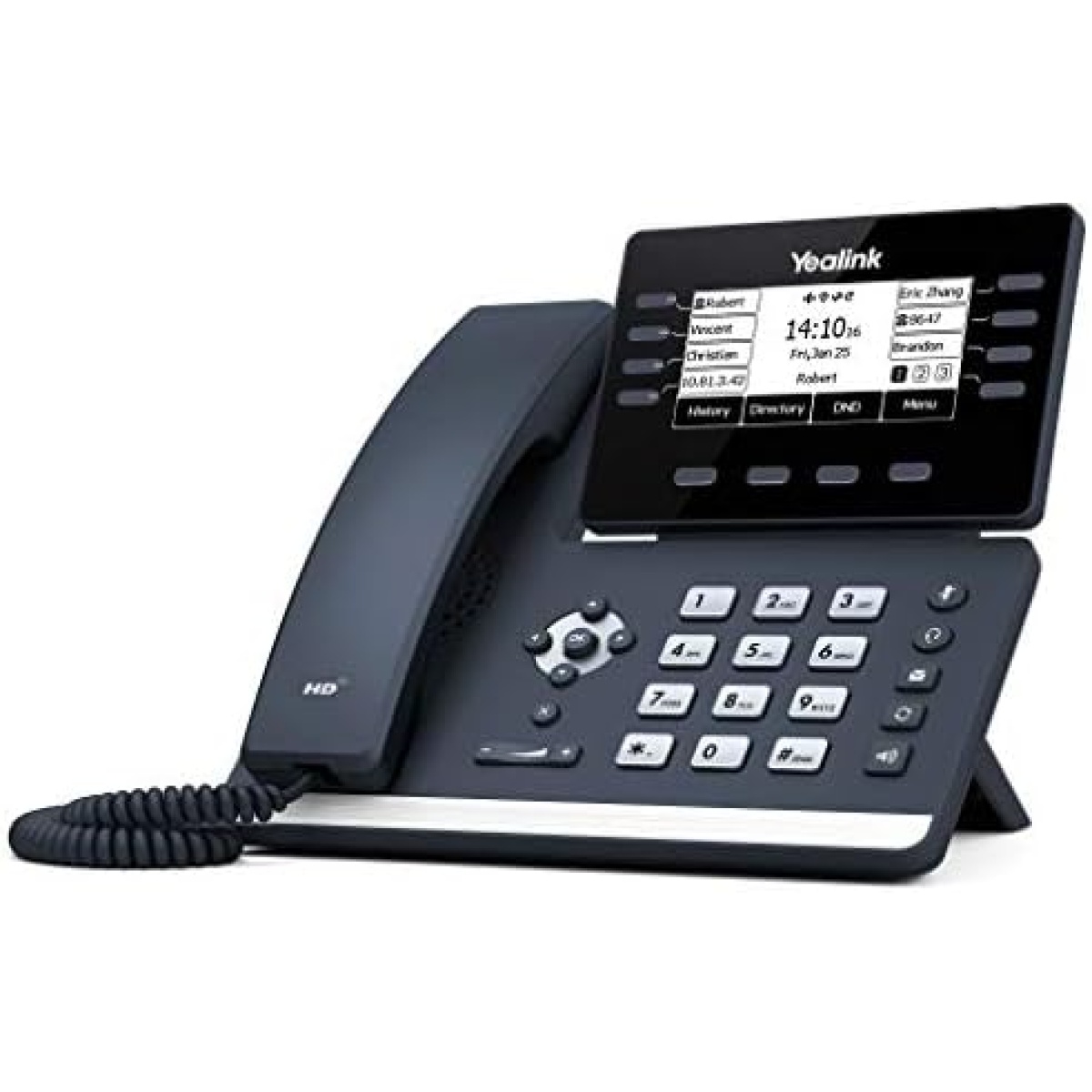 Yealink T53 IP Phone, 12 VoIP Accounts. 3.7-Inch Graphical Display. USB 2.0