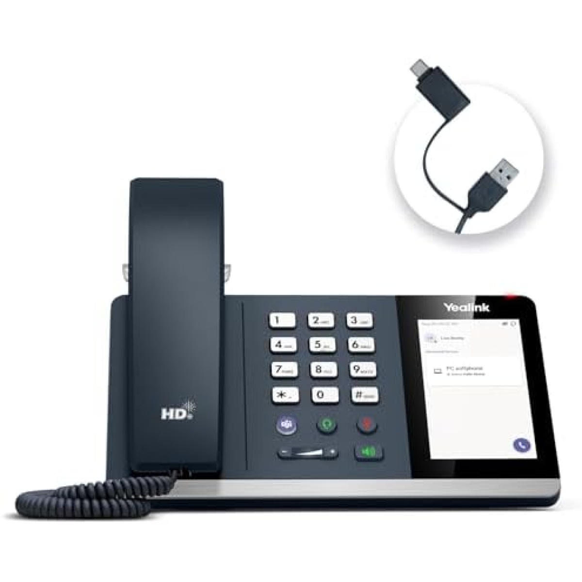 Yealink MP45 USB Phone Handset Certified for Microsoft Teams, More